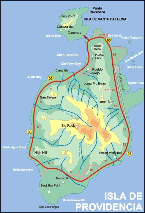 isla providencia map