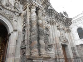 Quito Church Compania de Jesus Facade Closeup
